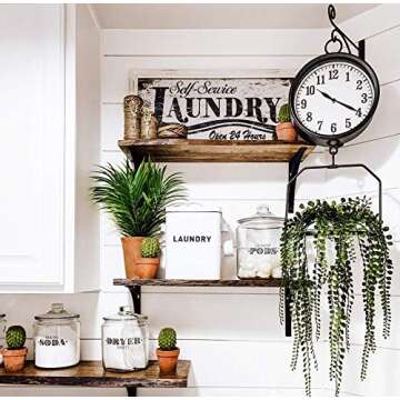 Metal Storage Canisters and Containers for Home and Kitchen Organization, Function, and Decor (White Laundry Box)