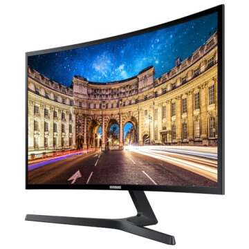 SAMSUNG LC27F396FHNXZA 27 inch Essential Curved Monitor Full HD 1920 x 1080 60Hz LED (Renewed) Bundle with 2 YR CPS Enhanced Protection Pack