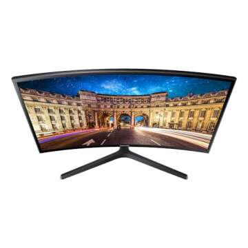 SAMSUNG LC27F396FHNXZA 27 inch Essential Curved Monitor Full HD 1920 x 1080 60Hz LED (Renewed) Bundle with 2 YR CPS Enhanced Protection Pack