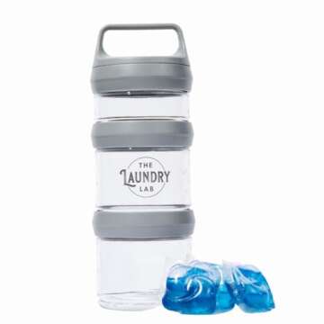 The Laundry Lab Bottle (Laundry Storage, Small Detergent Bottle, Laundry detergent, Detergent Storage, Reusable, Laundry organization for apartments and dorms, Laundry Supplies)