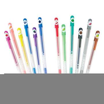 Ooly Scented Yummy Yummy Glitter Gel Pens Set of 12 (Old Gen) - Scented Glitter Pens for Kids, Adults, Art Supplies and stationery Supplies