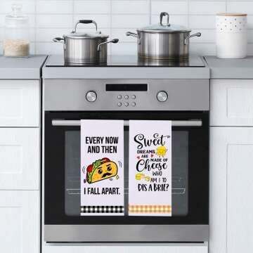 Funny Kitchen Towels Set - Humorous Designs Galore