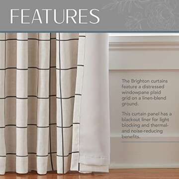 Brighton Blackout Curtain Panel - Elrene Home Fashions