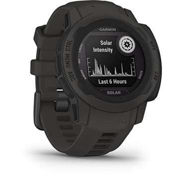 Garmin Instinct 2S Solar, Smaller-Sized GPS Outdoor Watch, Solar Charging Capabilities, Multi-GNSS Support, Tracback Routing, Graphite, 40 MM (Renewed)