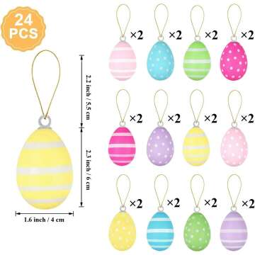 24Pcs Easter Egg Decor