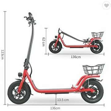 350W Folding Electric Kick Scooter with Basket