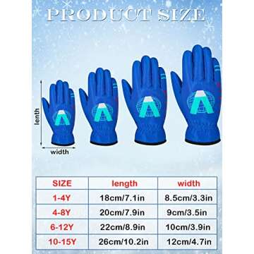 Hicarer 4 Pairs Kids Winter Gloves Waterproof Kids Snow Ski Gloves for Boys and Girls Warm Gloves for Cold Weather Children(Army Green, Blue, Gray, Black, 1-4 Years Old)