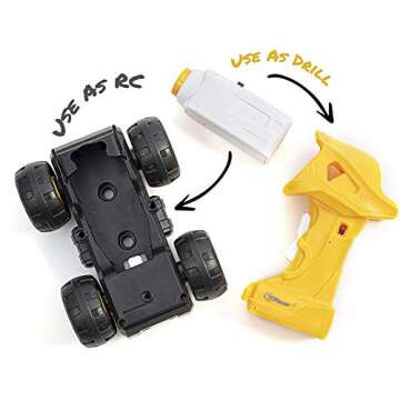 Top Race 3-in-1 Construction Toys - Easy Assembly Take Apart Construction Trucks with Remote Control and Drill - 3 Building Models for Kids Ages 3 and Up - Ideal for Indoor and Outdoor Play