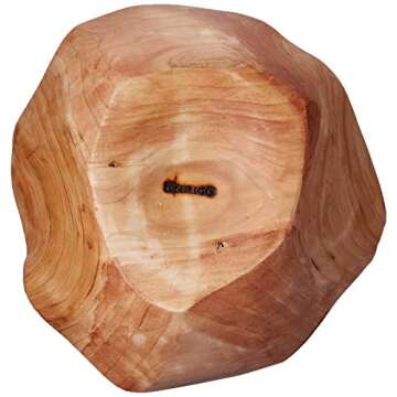 Enrico Root Wood Small Bowl,Brown, 6"