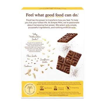 Simple Mills Sweet Thins Cookies, Seed and Nut Flour, Chocolate Brownie - Gluten Free, Paleo Friendly, Healthy Snacks, 4.25 Ounce (Pack of 5)