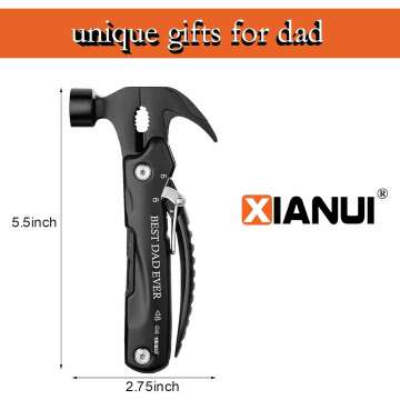 Gifts for Dad, 12 in 1 Multitool Hammer BEST DAD EVER, Dad Gifts from Daughter Son Wife, Unique Birthday Gifts Ideas, Christmas Stocking Stuffers for Dad Who Wants Nothing