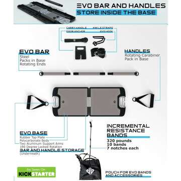 EVO Portable Gym Equipment for Home & Travel Fitness