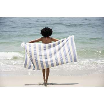 Black & White Brands Set of 4 Turkish Beach/Pool Towels. 100% Organic Turkish Cotton, Stylish and Portable XL Design.