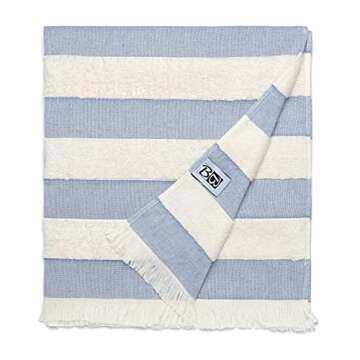 Black & White Brands Set of 4 Turkish Beach/Pool Towels. 100% Organic Turkish Cotton, Stylish and Portable XL Design.