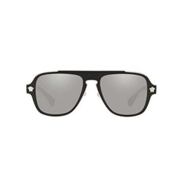 Versace Black Frame Sunglasses with Dark Grey Lenses