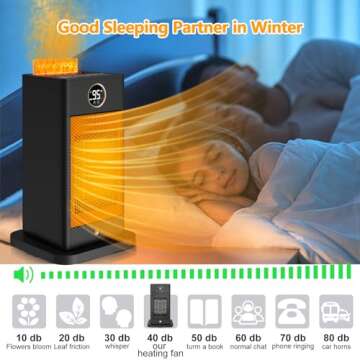 3-in-1 Space Heater and Humidifier with 90° Oscillation