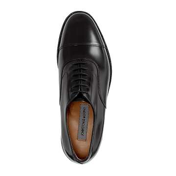 Johnston & Murphy Men's Melton Cap Toe Black Calfskin 9.5 D US