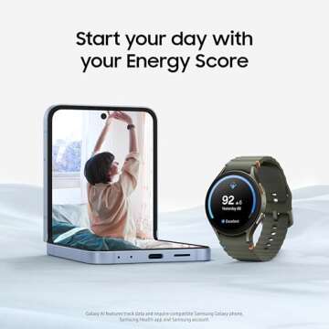 SAMSUNG Galaxy Watch 7 40mm Bluetooth AI Smartwatch w/Energy Score, Wellness Tips, Heart Rate Tracking, Sleep Monitor, Fitness Tracker, 2024, Green (Renewed)