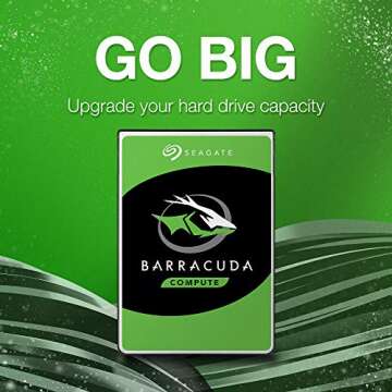 Seagate BarraCuda 2TB Internal Hard Drive HDD – 3.5 Inch SATA 6 Gb/s 7200 RPM 64MB Cache for Computer Desktop PC Laptop (ST2000DM006)