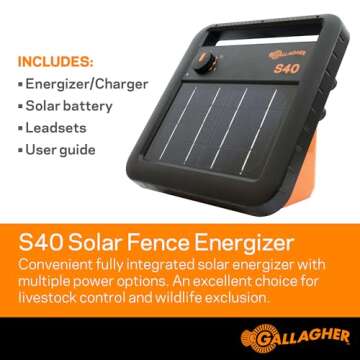 Gallagher G345404 S40 Solar Fence Charger - Quantity 1