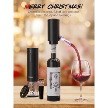 Electric Wine Gift Set - Aerator, Stoppers & Opener