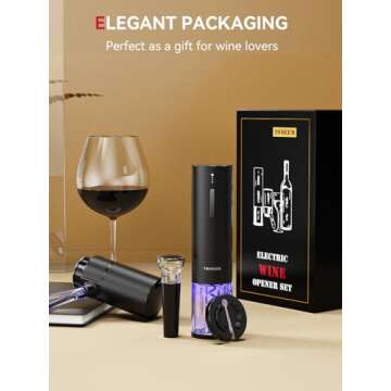 Electric Wine Gift Set - Aerator, Stoppers & Opener