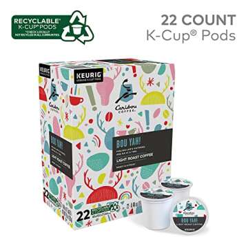 Caribou Coffee Bou-Yah K-Cup Pods - 22 Count for Instant Brew