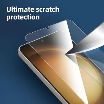 NEW'C 3 Pack Tempered Glass for Galaxy S24 5G