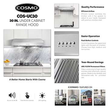 COSMO UC30 Range Hood and Garbage Disposal Combo