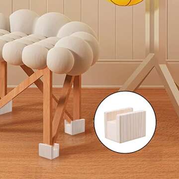 4pcs Non-Square Heavy Duty Solid Wood Furniture Legs Furniture Risers Add 1.89 Inch Height to Sofa Desks Tables Chairs Creat Underbed Storage