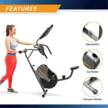 Marcy Recumbent Bike with Adjustable Resistance