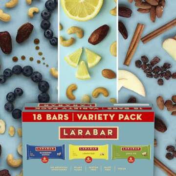 Larabar Variety Pack, Blueberry Muffin, Lemon Bar, Apple Pie, Fruit & Nut Bars, 18 ct