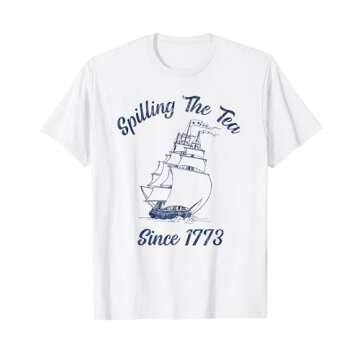 Fun 4th Of July Spilling The Tea Since 1773 History Teacher T-Shirt