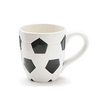 Ceramic Soccer Ball Design Mug - Perfect for Fans & Coaches