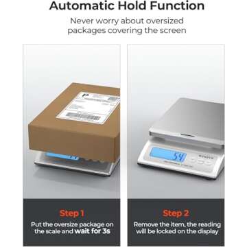 Postal Scale with Hold and Tear Function Gram/Ounce/Pound Mail Postage Scale for Shipping Packages Mailing Small Business, Etsy, Ebay, Shopify, FedEx