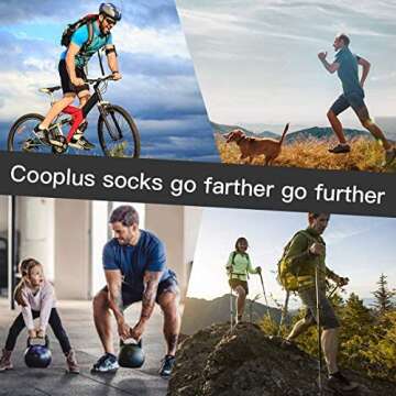 Comfortable COOPLUS Men's Ankle Athletic Socks - 6 Pairs