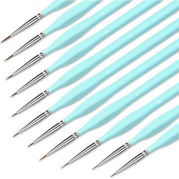 11 pcs Micro Detail Paint Brush Set for Miniature Painting & Fine Art