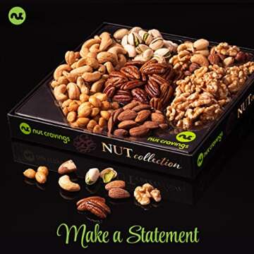 Gourmet Nut Gift Basket - Perfect for Holidays and Gifts