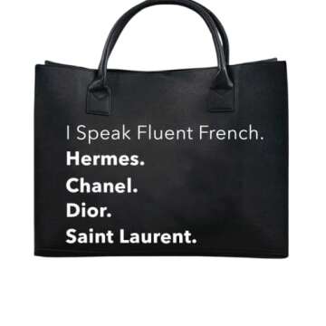 LA | TC Modern Vegan Tote - Fluent French (Black)