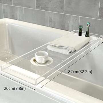 QUALITY MERCHANT Bathtub Rack for Tub Acrylic Bathtub Bridge Bathroom Caddy Trays for The Tub DAN106