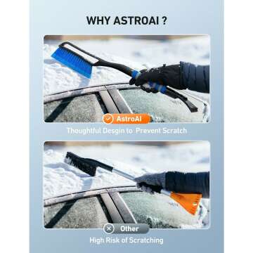 Heavy Duty AstroAI Snow Brush & Ice Scraper