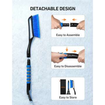 Heavy Duty AstroAI Snow Brush & Ice Scraper