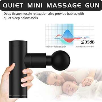 Aroprank Massage Gun Deep Tissue, Mini Aluminum Massage Gun, Percussion Muscle Massage Gun for Athletes for Pain Relief with 4 Massage Heads & 4 Speeds, Gifts for Men & Women, Black