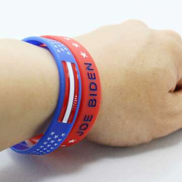 Biden 2024 Rubber Bracelets - Vote with Pride!