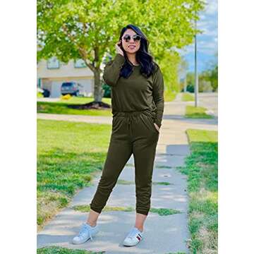 PRETTYGARDEN Women's Fall Lounge Set in Army Green