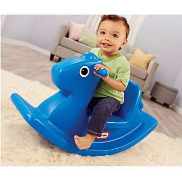 Blue Little Tikes Rocking Horse for Safe Fun