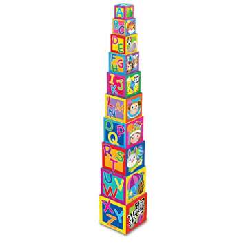 Learning Journey International LLC Play & Learn - Stacking Cubes - STEM Toddler Toys & Gifts for Boys & Girls Ages 12 Months and Up - Mind Building Developmental Learning Toy, Multi (100257)