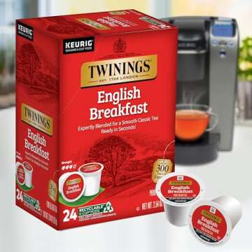 Twinings English Breakfast Tea K-Cups, 24 Count