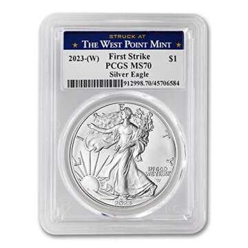 2023 (W) 1 oz American Silver Eagle Coin MS-70 (First Strike - Struck at The West Point Mint) $1 PCGS MS70