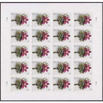 USPS Contemporary Boutonniere Sheet of 20 Forever Postage Wedding Stamps Scott 5457